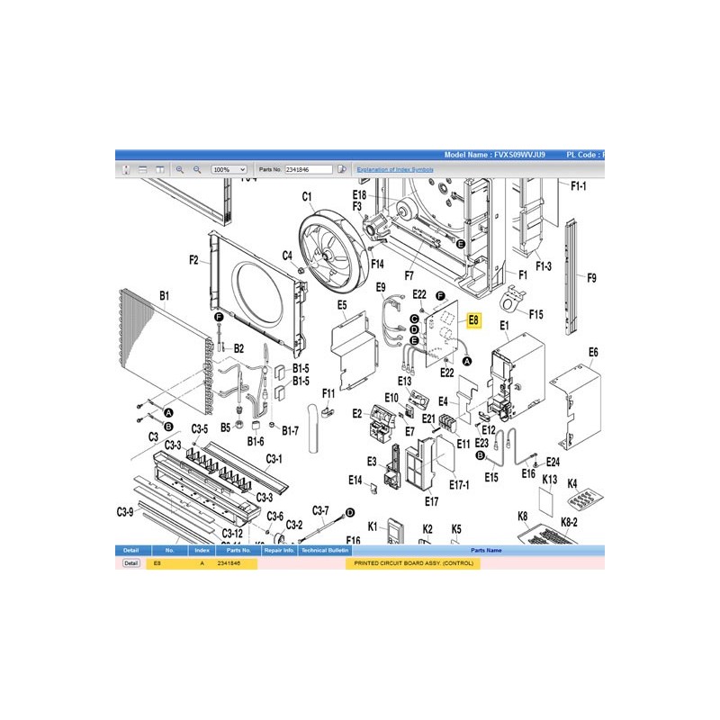 DAIKIN 2341846 PRINTED CIRCUIT ASSY