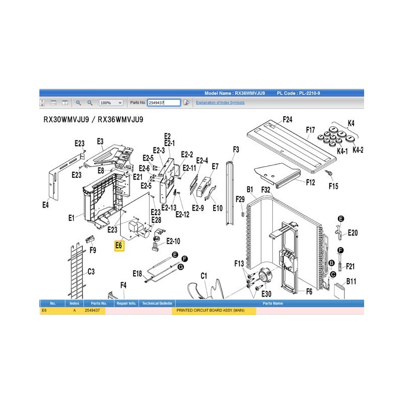 DAIKIN 2549437	PRINTED CIRCUIT BOARD ASSY.