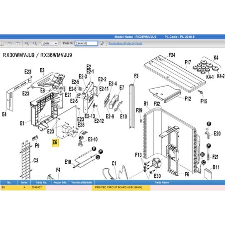 DAIKIN 2549437	PRINTED CIRCUIT BOARD ASSY.