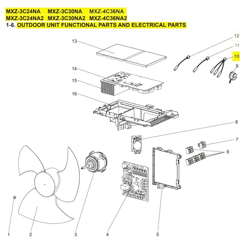 MITSUBISHI T7W E71 202 THERMISTOR (FOR DEFROST, DISCHARGE, OUTDOOR HEAT EXCHANGER)