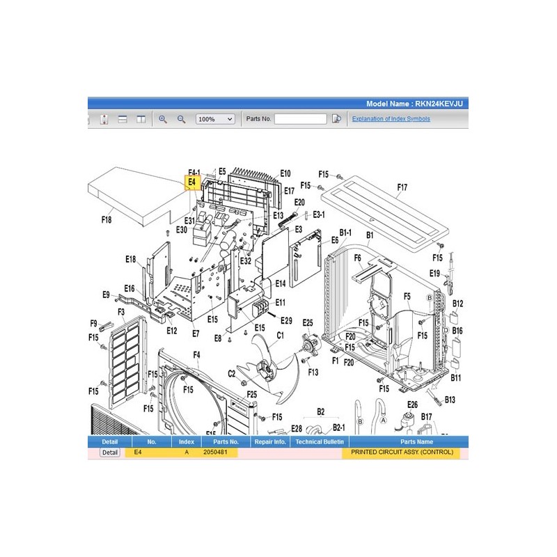 DAIKIN 2050481 PRINTED CIRCUIT ASSY