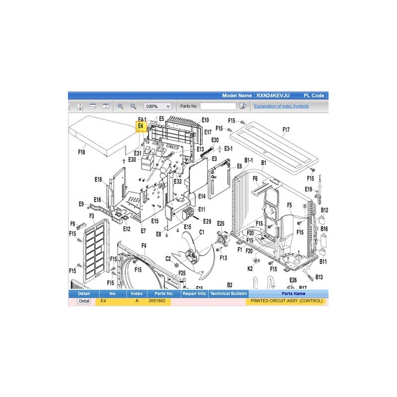 DAIKIN 2051802 PRINTED CIRCUIT ASSY