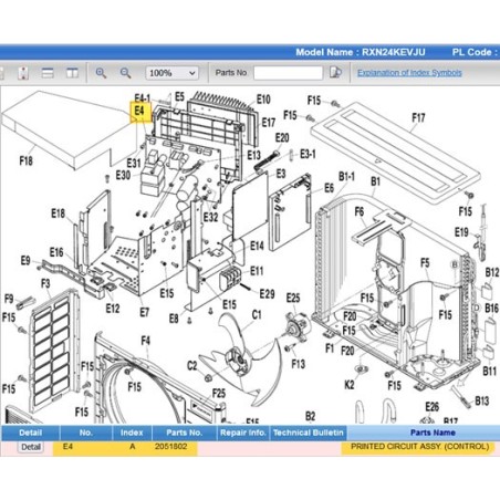 DAIKIN 2051802 PRINTED CIRCUIT ASSY