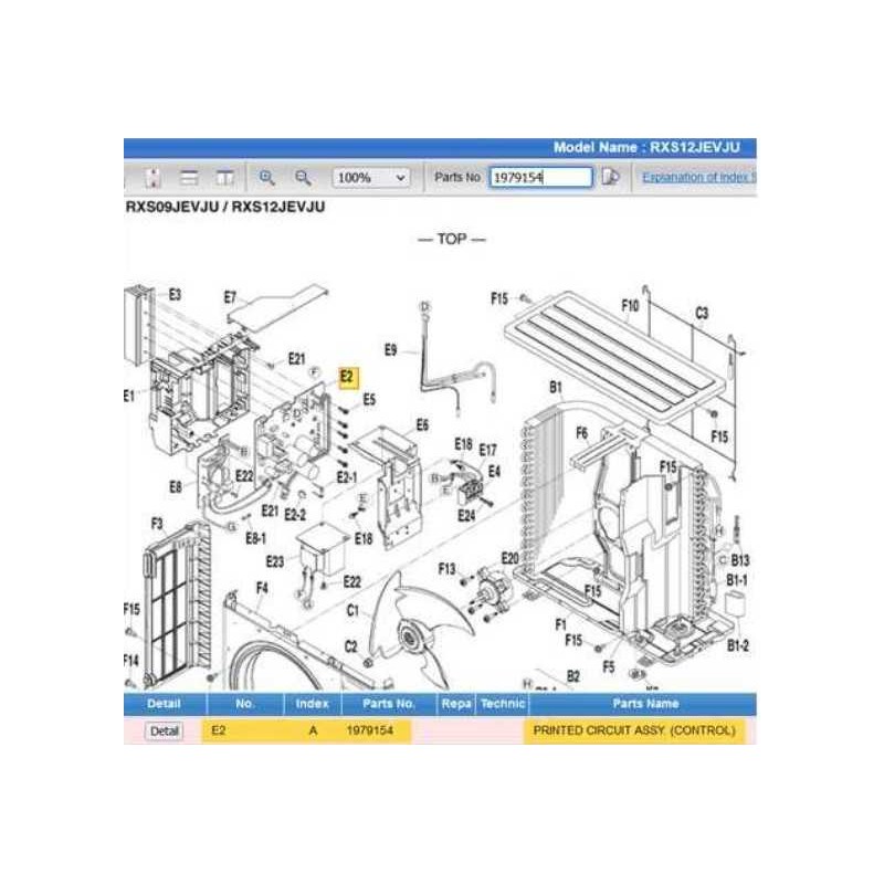 DAIKIN 1979154 PRINTED CIRCUIT ASSY