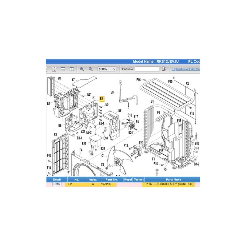 DAIKIN 1979130 PRINTED CIRCUIT ASSY