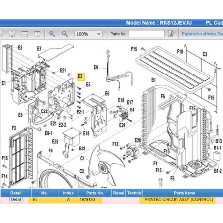 DAIKIN 1979130 PRINTED CIRCUIT ASSY
