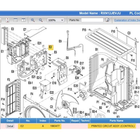 DAIKIN 1993477 PRINTED CIRCUIT ASSY