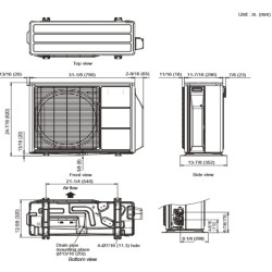 FUJITSU AOU18RLB Outdoor Single Zone Condenser Unit Only (Compatible with Indoor Model ASU18RLB - Sold Separately)