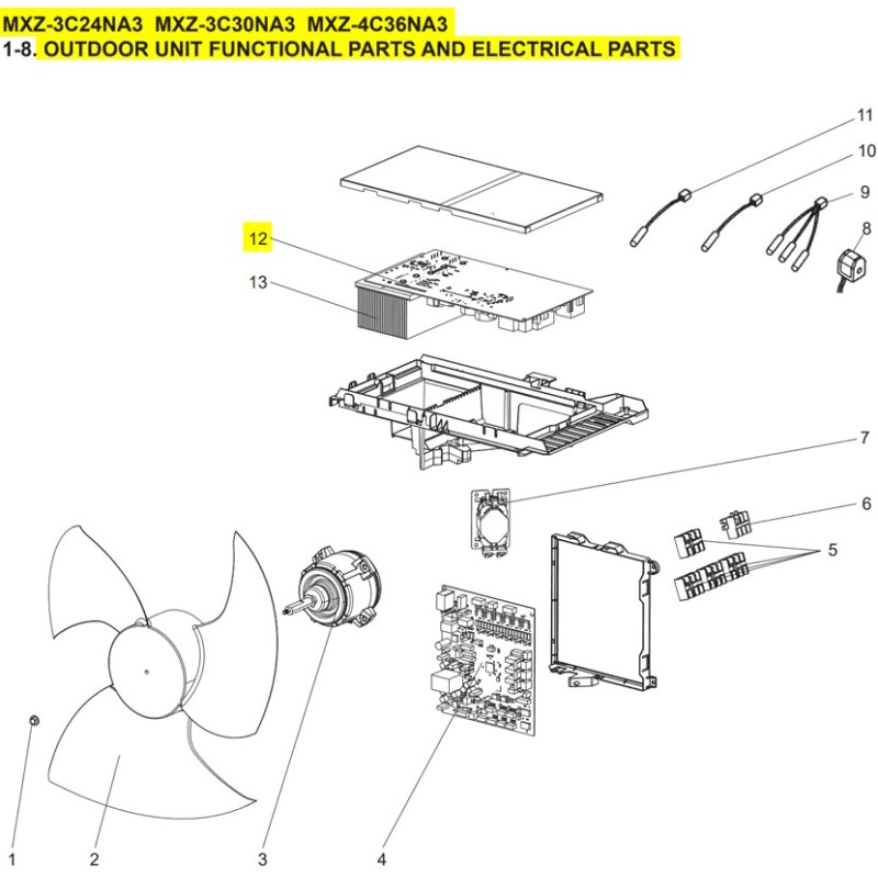 MITSUBISHI T7W M07 323 POWER BOARD
