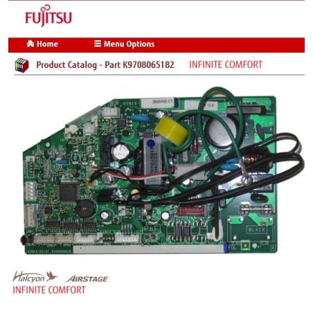 FUJITSU K9708065182 aka 9708065182 CONTROLLER PCB ASU30RLX HY K08CX-0905HSE-C1 W/ROOM TH