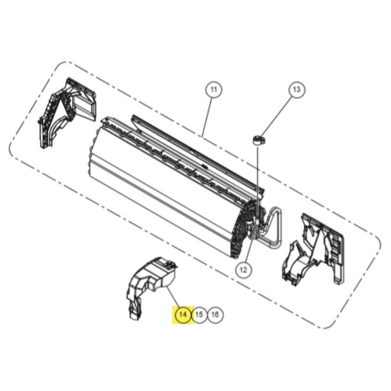 FUJITSU K9382511005 aka 9382511005 COVER PIPE VAB ABS