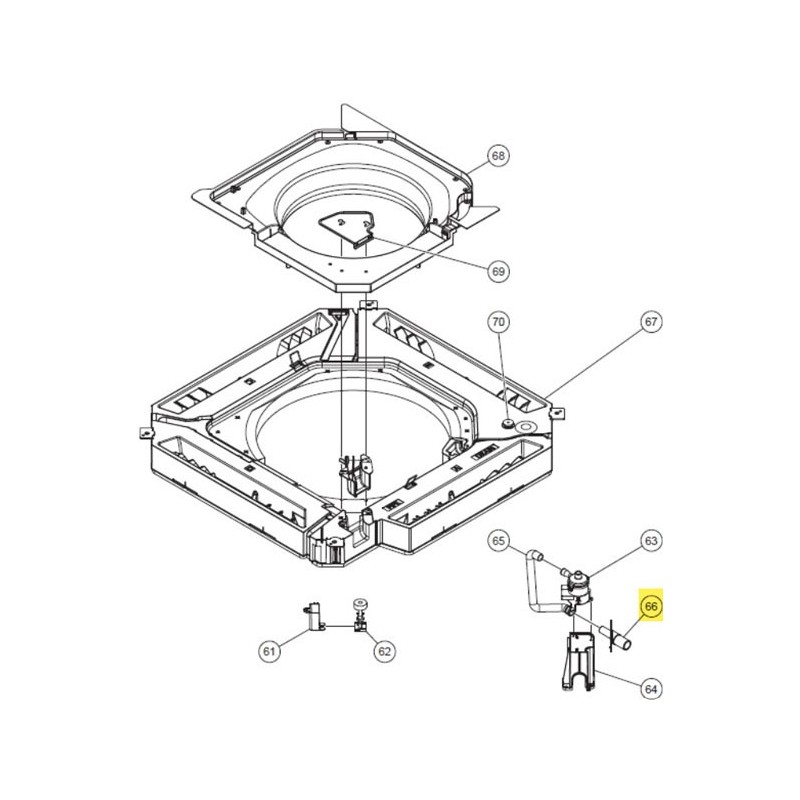 FUJITSU K9378213012 aka 9378213012 DRAIN PORT AUUB18~36 VAB ABS CLEAR
