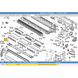 DAIKIN 4014036 HORIZONTAL VANE (UPPER)/ DISCH. GRILLE