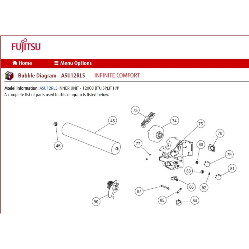 FUJITSU K9602783021 aka 9602783021 MOTOR DC BRUSHLESS RLS- MFD-34ROBN DC340V42W