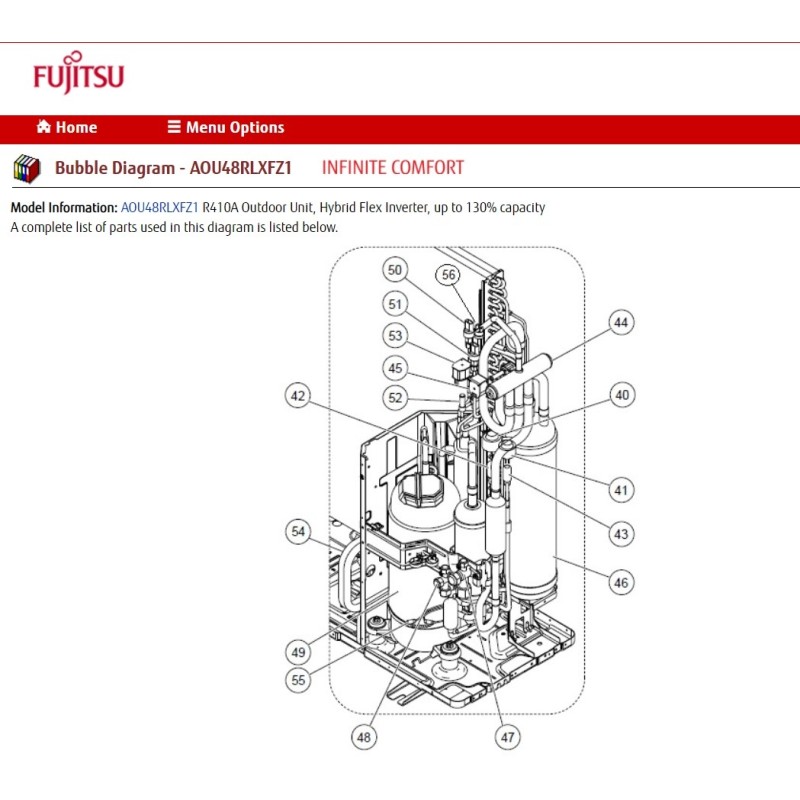 FUJITSU K9380078005 aka 9380078005 COMPRESSOR ASSY 48RLXFZ DW 808-688-80B ROTRY 230V 50/60HZ