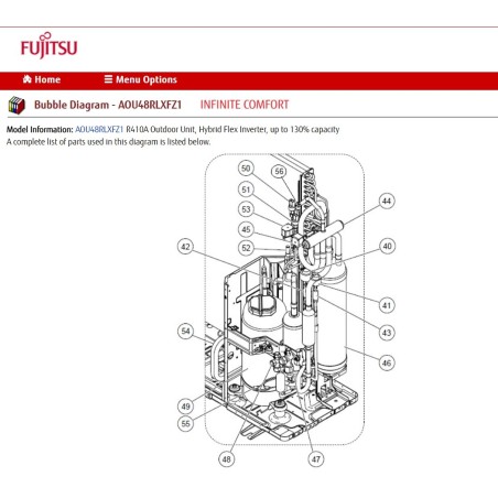 FUJITSU K9380078005 aka 9380078005 COMPRESSOR ASSY 48RLXFZ DW 808-688-80B ROTRY 230V 50/60HZ
