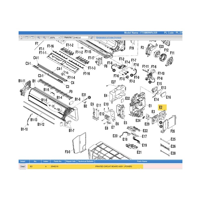 DAIKIN 2548210 PRINTED CIRCUIT BOARD ASSY. (POWER)