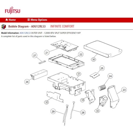FUJITSU K9709680681 aka 9709680681 INVERTER CONTROL 12RLS3 K10CT-1404HUE-C1-SV