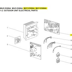 MITSUBISHI E22 D21 444 NOISE FILTER P.C. BOARD