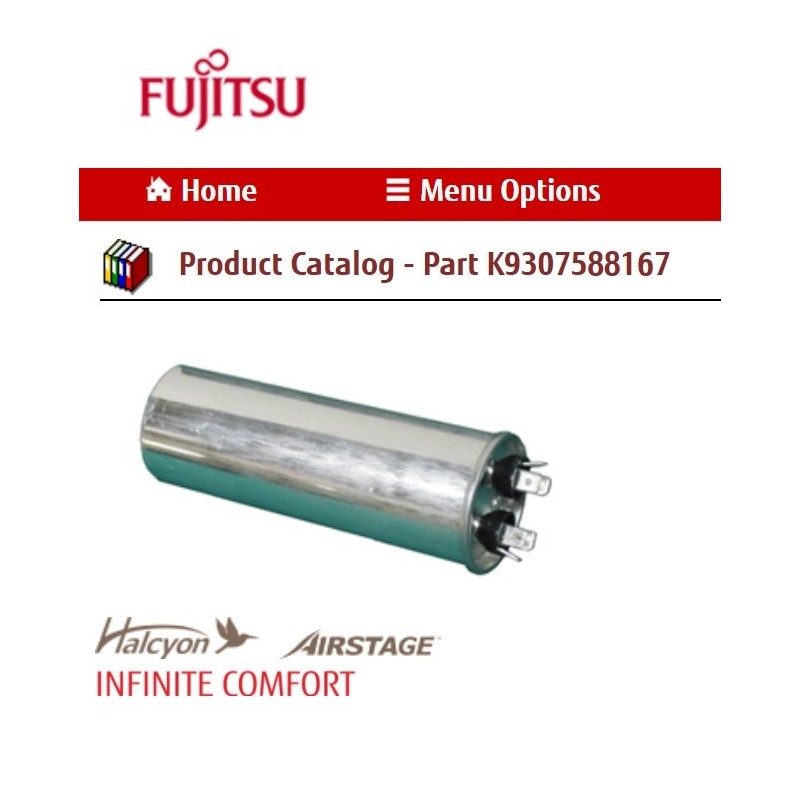 FUJITSU K9307588167 CAPACITOR RUNNING RQ/R2 45uF 250V DS251456CCXB PP
