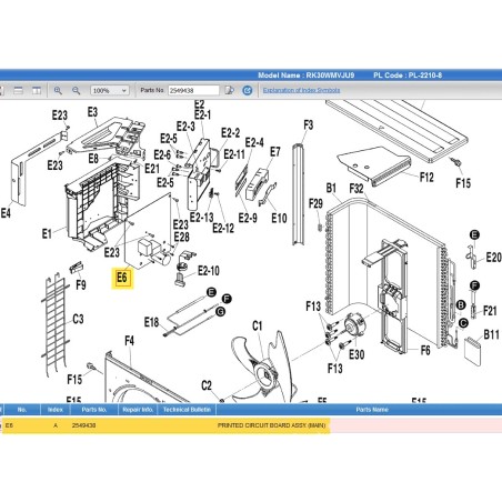 DAIKIN 2549438 PRINTED CIRCUIT BOARD ASSY. (MAIN)