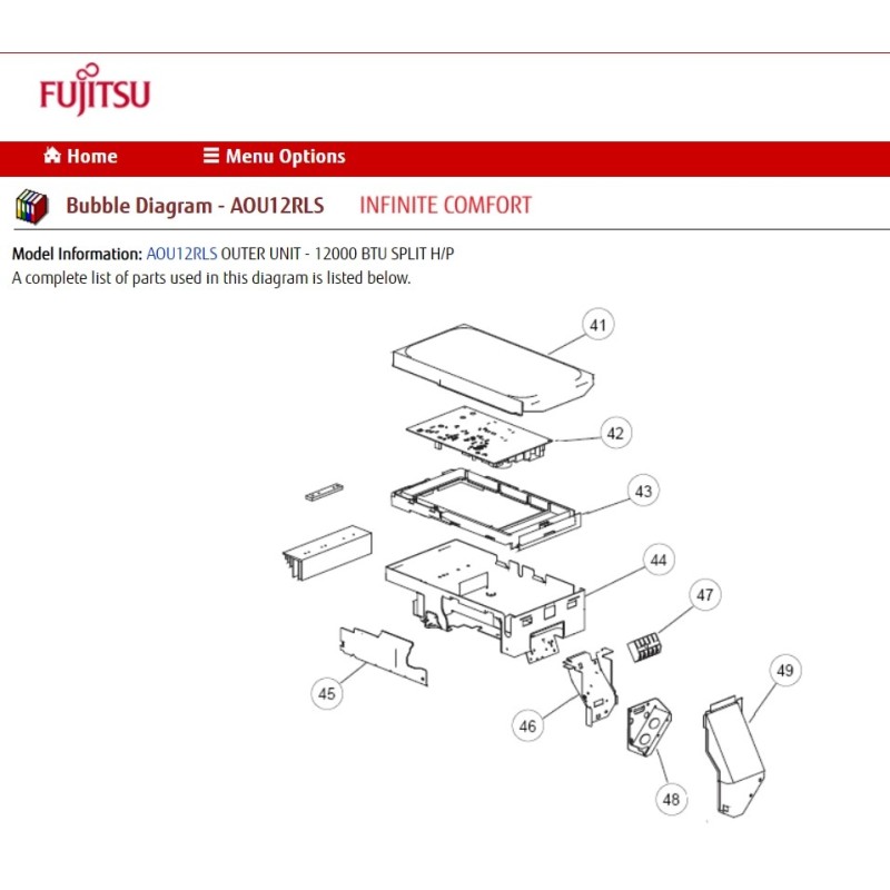 FUJITSU K9709860069 aka 9709860069 INVERTER CONTROL 12RLS HY K06AX-080FHUE-C1