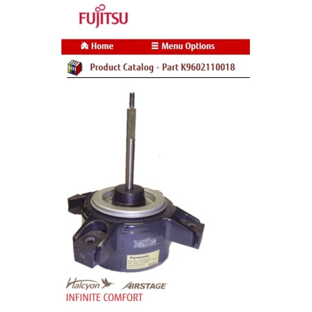 FUJITSU K9602110018 aka 9602110018 MOTOR DC BRUSHLESS 24CL/RL MFE-24ROM 65W 380VDC