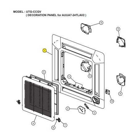 FUJITSU K9375525026 aka 9375525026 DECORATION PANEL UTG VII WSL