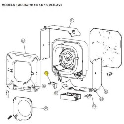 FUJITSU K9375515027 aka 9375515027 PIPE COVER HFI AUUA7 HVAB TC74 ABS(UL-5VA)