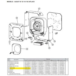 FUJITSU K9375515027 aka 9375515027 PIPE COVER HFI AUUA7 HVAB TC74 ABS(UL-5VA)