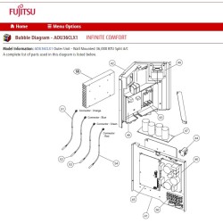 FUJITSU K9708511573 aka 9708511573  CONTROL PCB AOU36CLX1 HY K07BS-100BWUE-C1