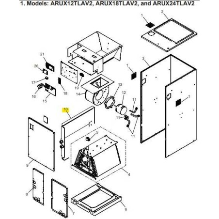 FUJITSU R86EB0252F HORIZONTAL PLASTIC PAN ARUX