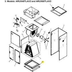 FUJITSU R86EB0251F VERTICAL PLASTIC PAN ARUX