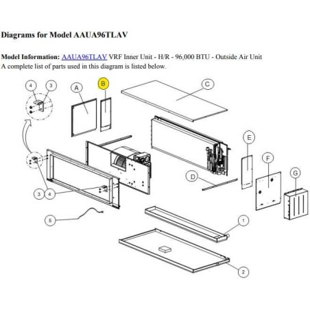 FUJITSU K9364648002  aka 9364648002 PANEL SIDE AAUA96TLAV VR2