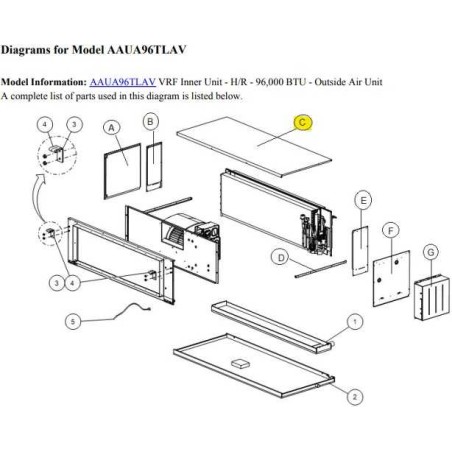 FUJITSU K9364634005 aka 9364634005 PLATE TOP AAUA96TLAV VR2