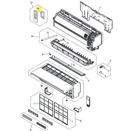 FUJITSU K9350319008 aka 9350319008 Remote controller holder