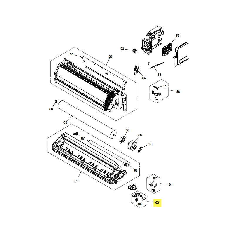 FUJITSU K9387062038 aka 9387062038 Gear cover assy