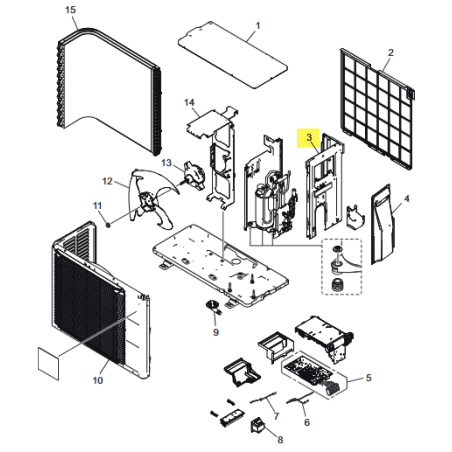 FUJITSU K9322552310 aka 9322552310 Cabinet right assy
