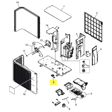 FUJITSU K9322144003 aka 9322144003 Drain pipe