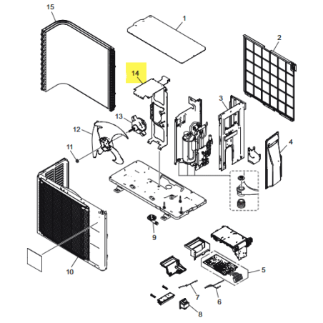 FUJITSU K9322553089 aka 9322553089 Motor bracket assy (09 model)