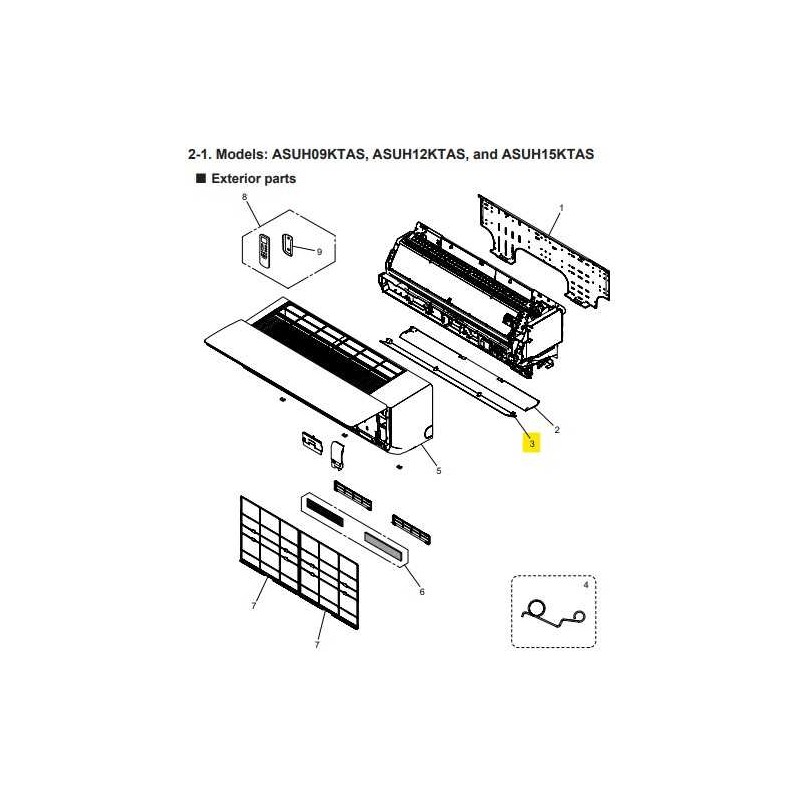 FUJITSU K9318849011 aka 9318849011 LOUVER ABS 10N08 WHITE A2L