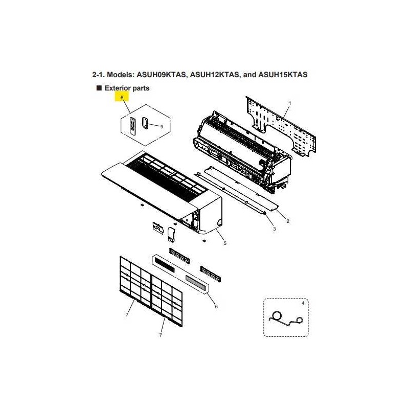 FUJITSU K9361885004 aka 9361885004 REMOTE CONTROL TA N3F9 AR-RRG1U KZAS A2L