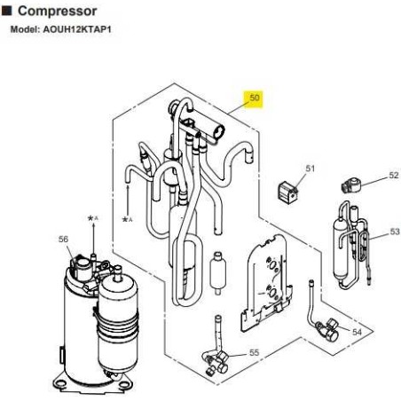 FUJITSU K9323293021 aka 9323293021 VALVE 4-WAY A2L