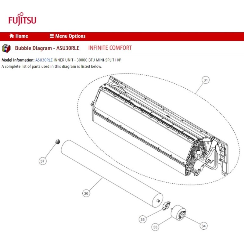 FUJITSU K9603458027 MOTOR DC BRUSHLESS HVAB MFD-Z80XB3N 55CVL-F161-3