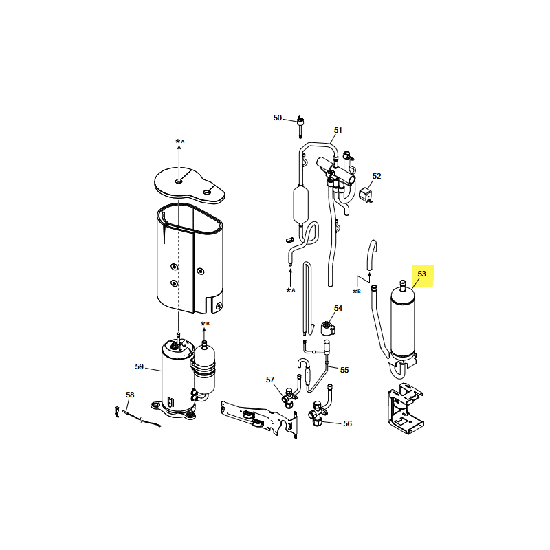 FUJITSU K9375250249 aka 9375250249 Accumulator assy