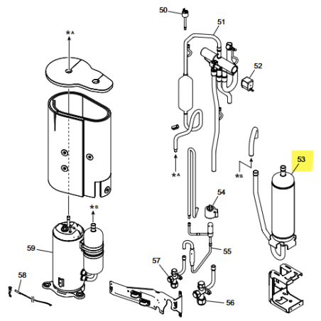 FUJITSU K9375250249 aka 9375250249 Accumulator assy
