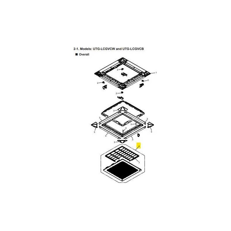 FUJITSU K9381691043 aka 9381691043  Intake grille sub assy (Black)