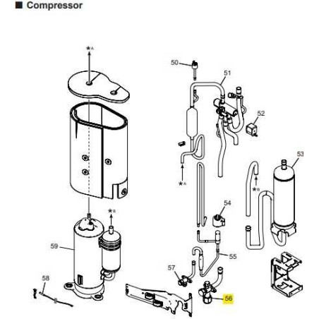 FUJITSU K9970221002 aka 9970221002 VALVE 3 WAY ASSY DUNAN FJ-3778-DG10-R32 AS A2L