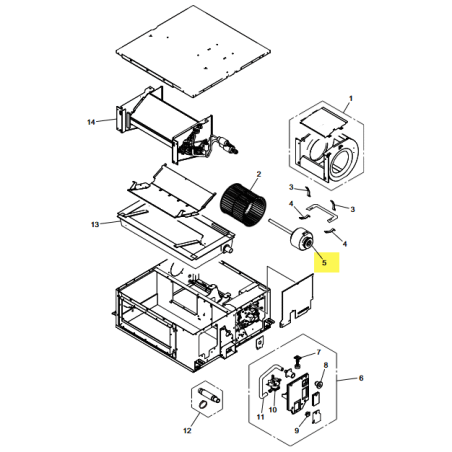 FUJITSU K9603694012 aka 9603694012 DC fan motor