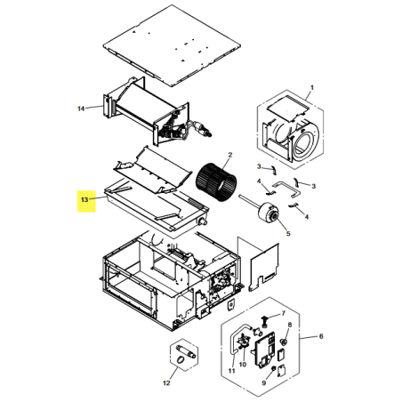 FUJITSU K9381752072 aka 9381752072 Drain pan sub assy